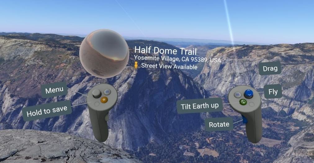 google earth VR movement controls