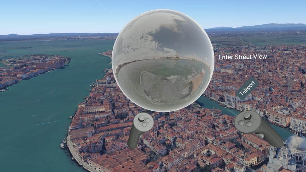 how to enter google earth vr street view