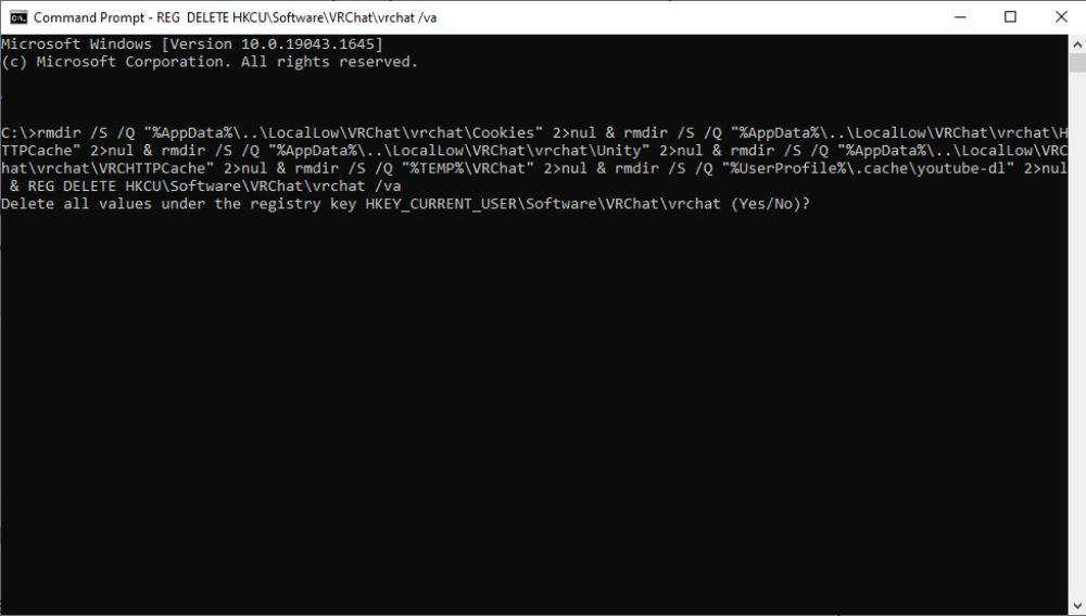 use command prompt to clear vrchat cache to prevent crashing