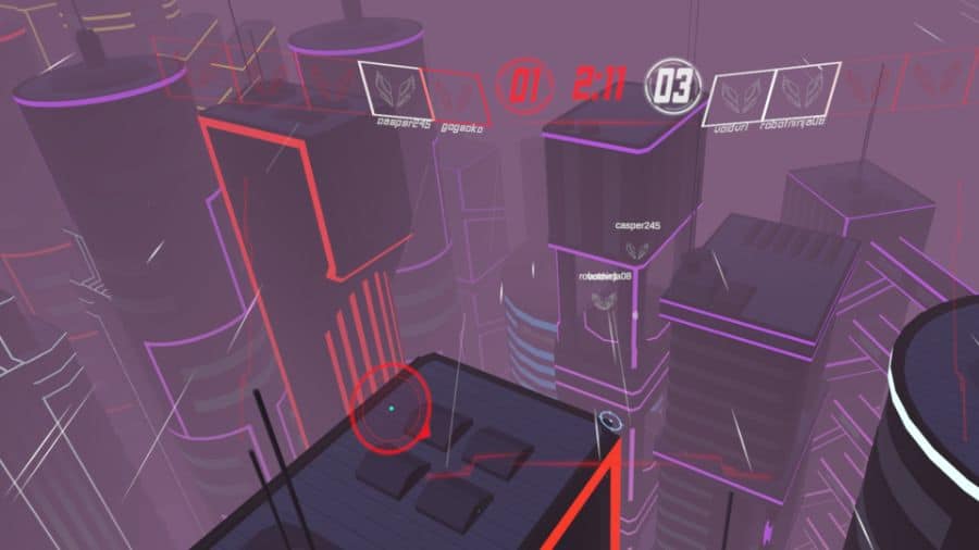 vertical shift virtual reality game
