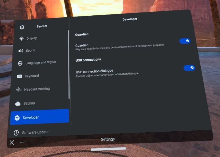 reset the USB connection dialogue if Oculus Quest 2 Link Cable Not Detected
