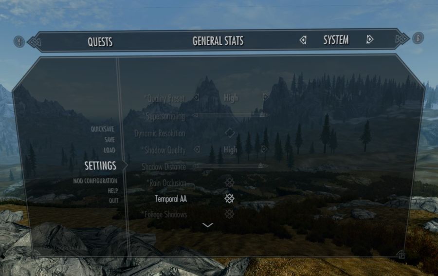 Turn on Temporal AA in skyrim vr