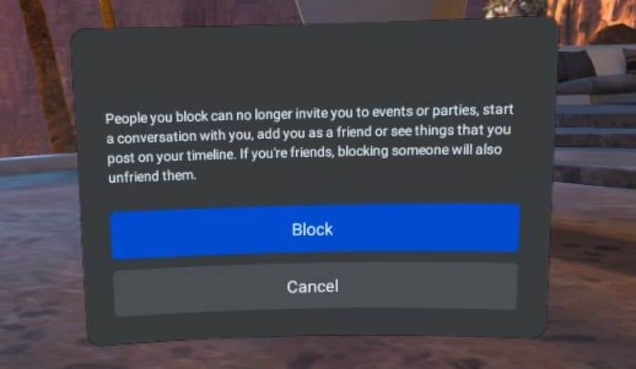 How to block users on Oculus Quest 2