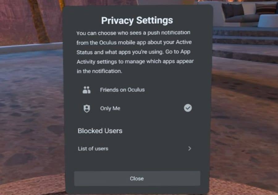 Blocked Users on Oculus Quest 2