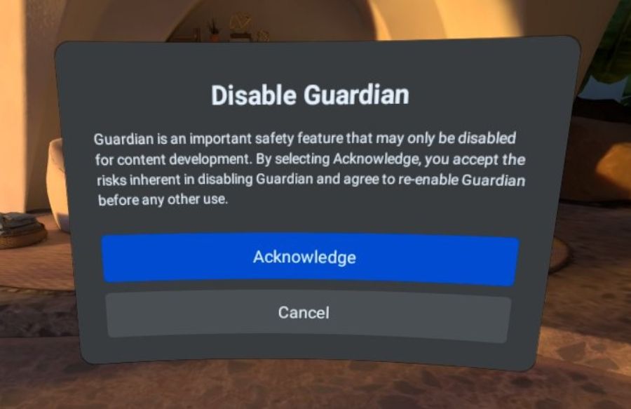 How to turn off Guardian on Oculus Quest 2