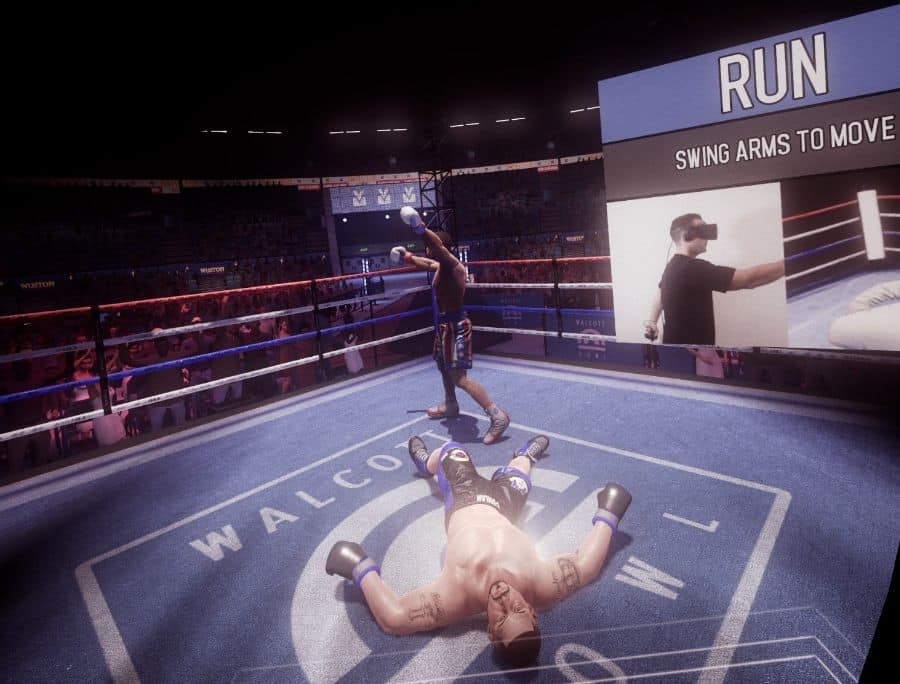 Being knocked down in Creed: Rise To Glory