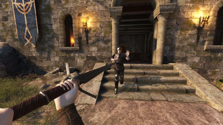 using two-handed weapons in Blade and Sorcery VR