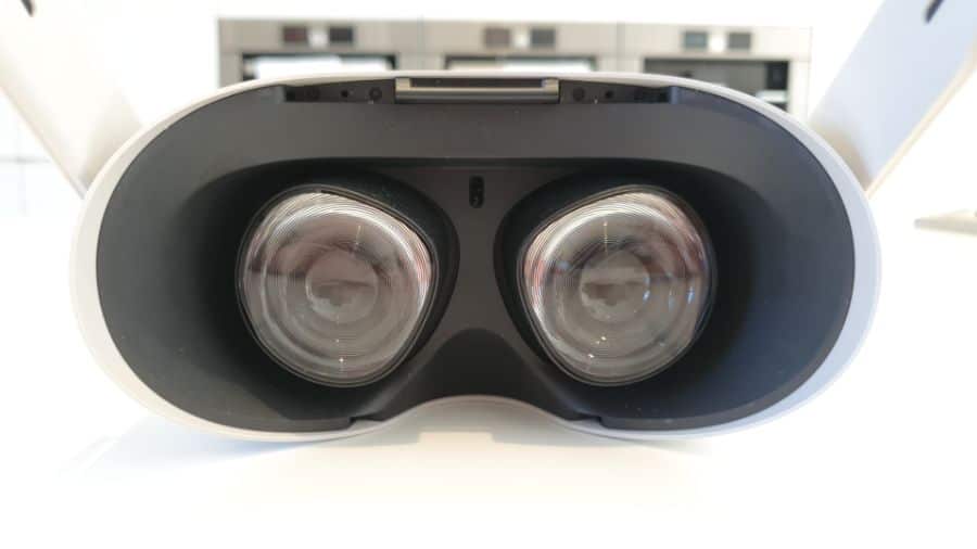 lenses of the Meta Quest 2 VR headset