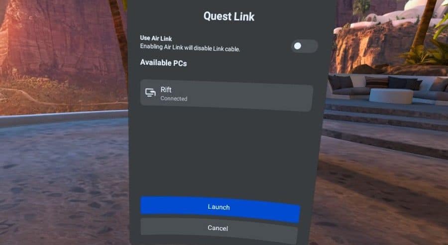 Connecting Meta Quest 2 to a VR-ready PC via Quest Link