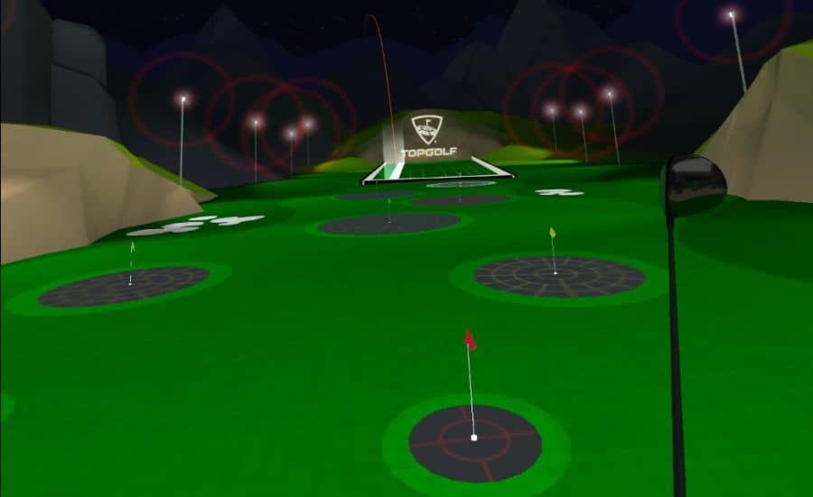 Playing topgolf in Golf Plus VR on Quest 2