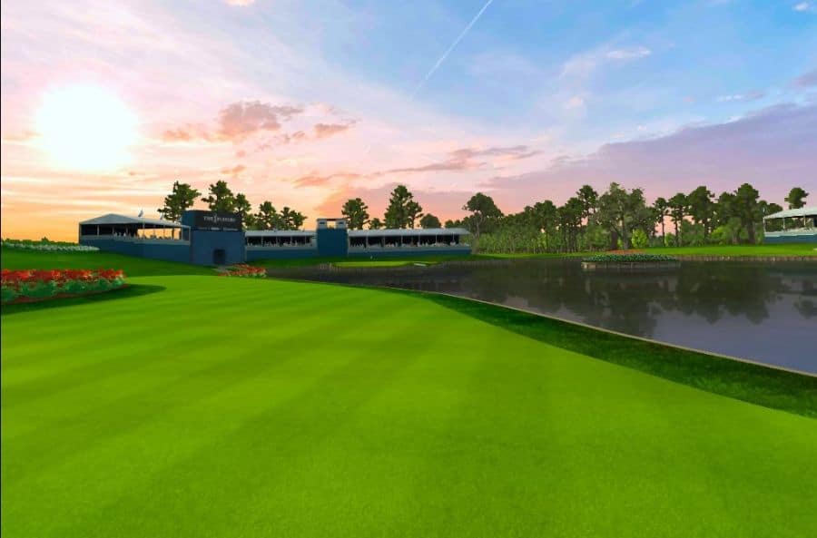 Playing the iconic 17th hole at TPC Sawgrass in Golf Plus VR