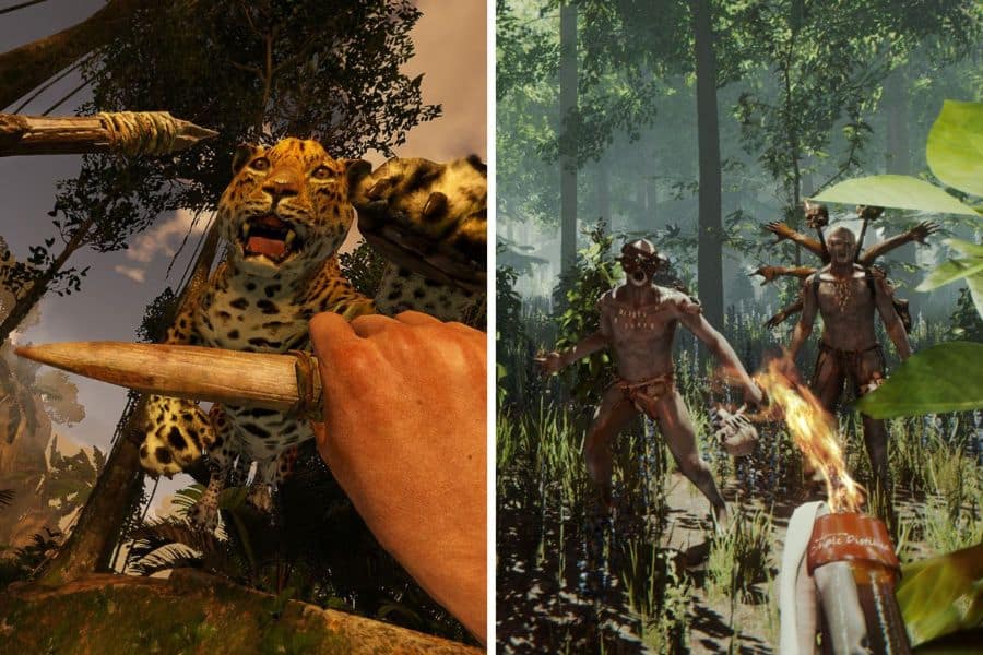 Immersion And Visuals in Green Hell vs The Forest VR