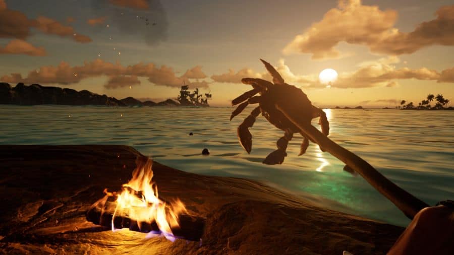Bootstrap Island VR Roguelike Survival Game crab cooking