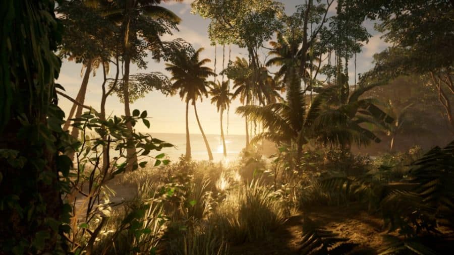 Bootstrap Island VR Roguelike Survival Game jungle sunset