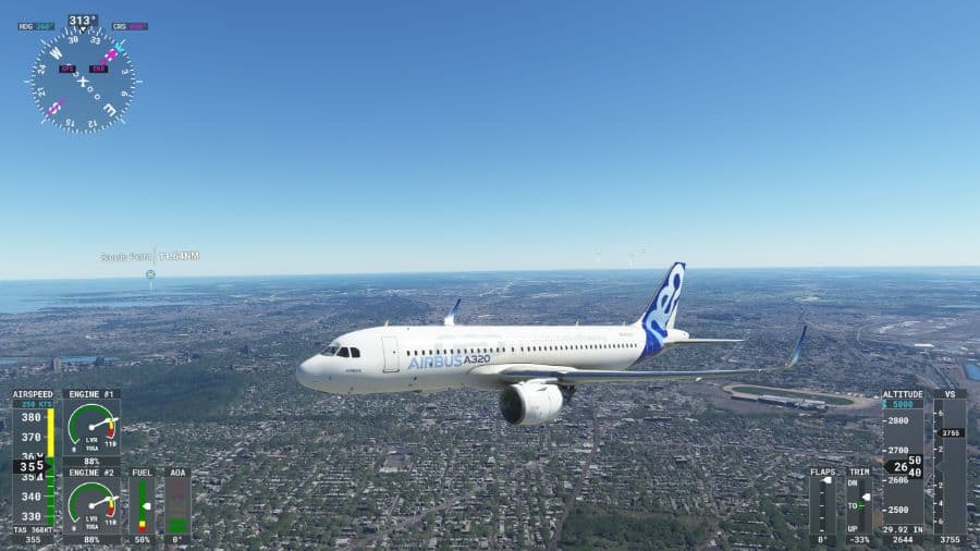 Airbus A320neo in Microsoft Flight Simulator