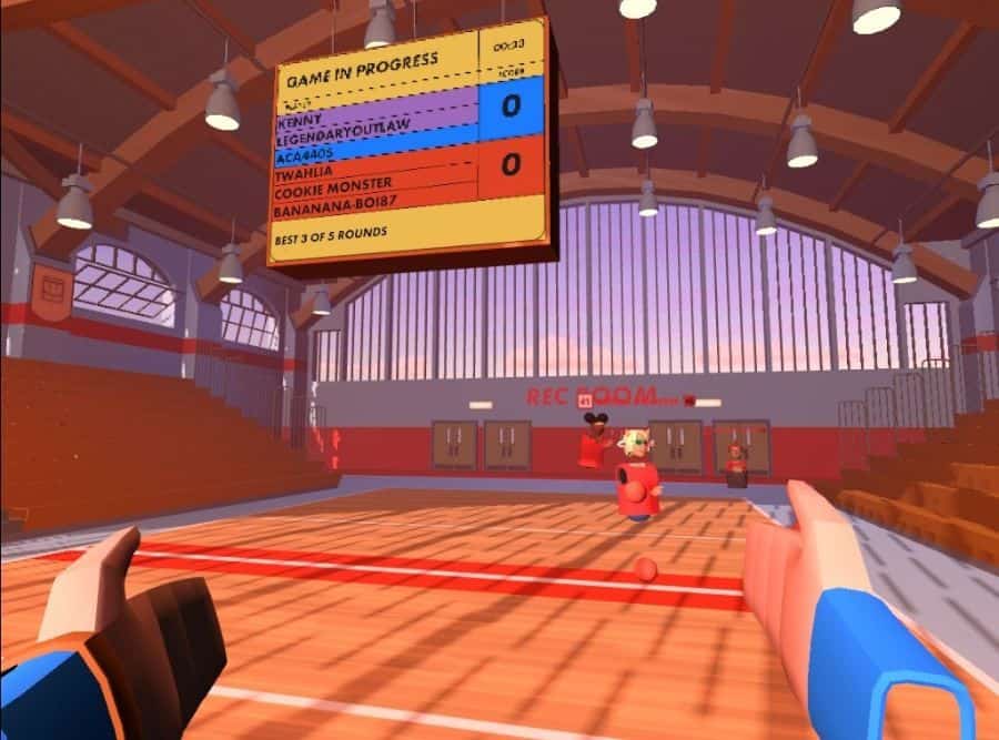 Playing Dodgeball in Rec Room 