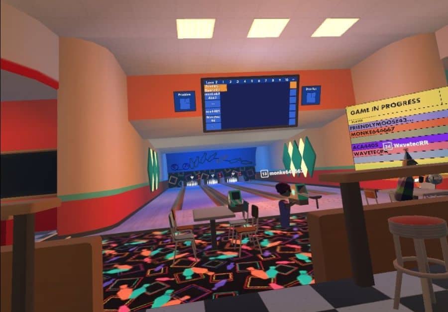 Bowling in Rec Room
